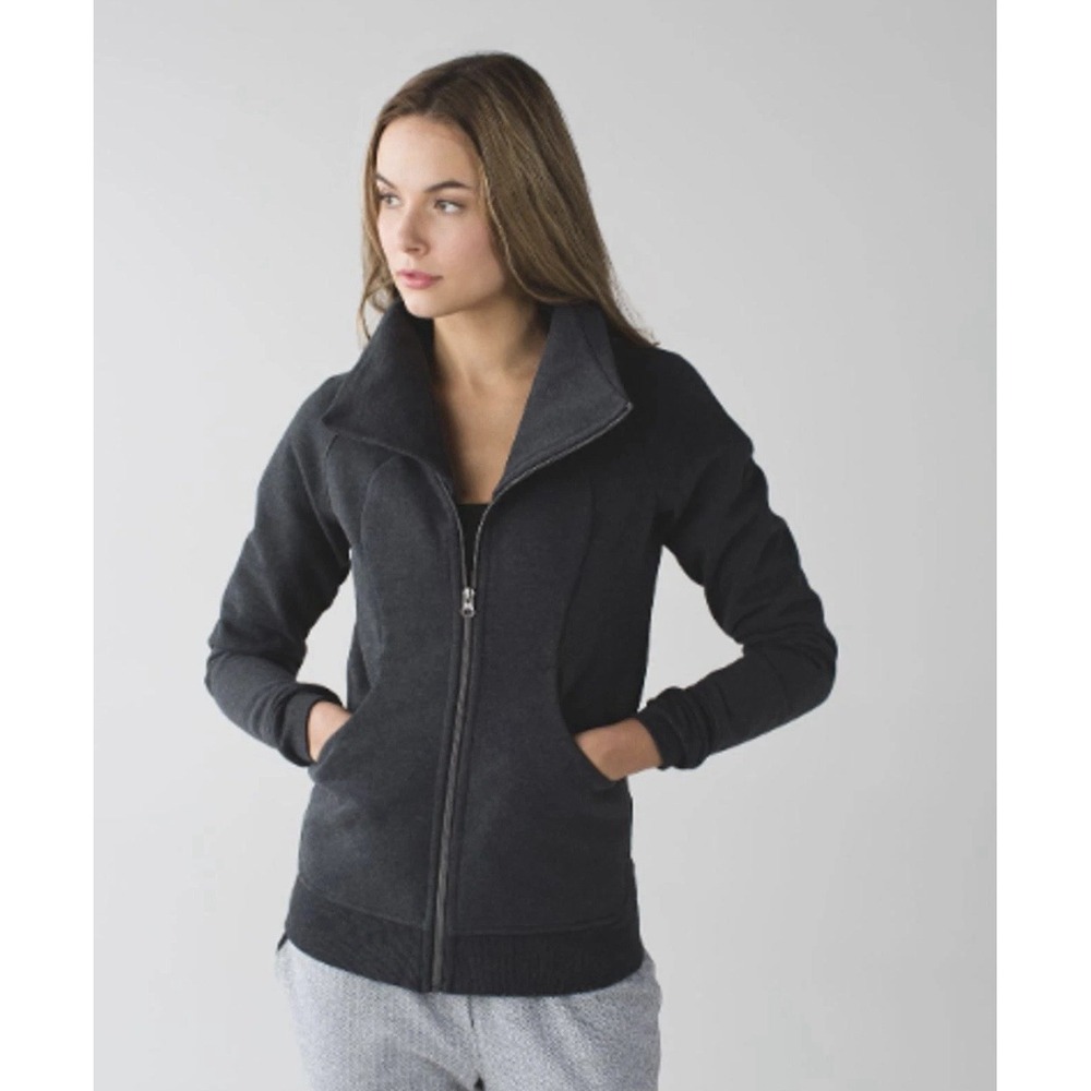 Lululemon Cozy Cuddle Up‎ Jacket Women's Size 6 Charcoal Gray